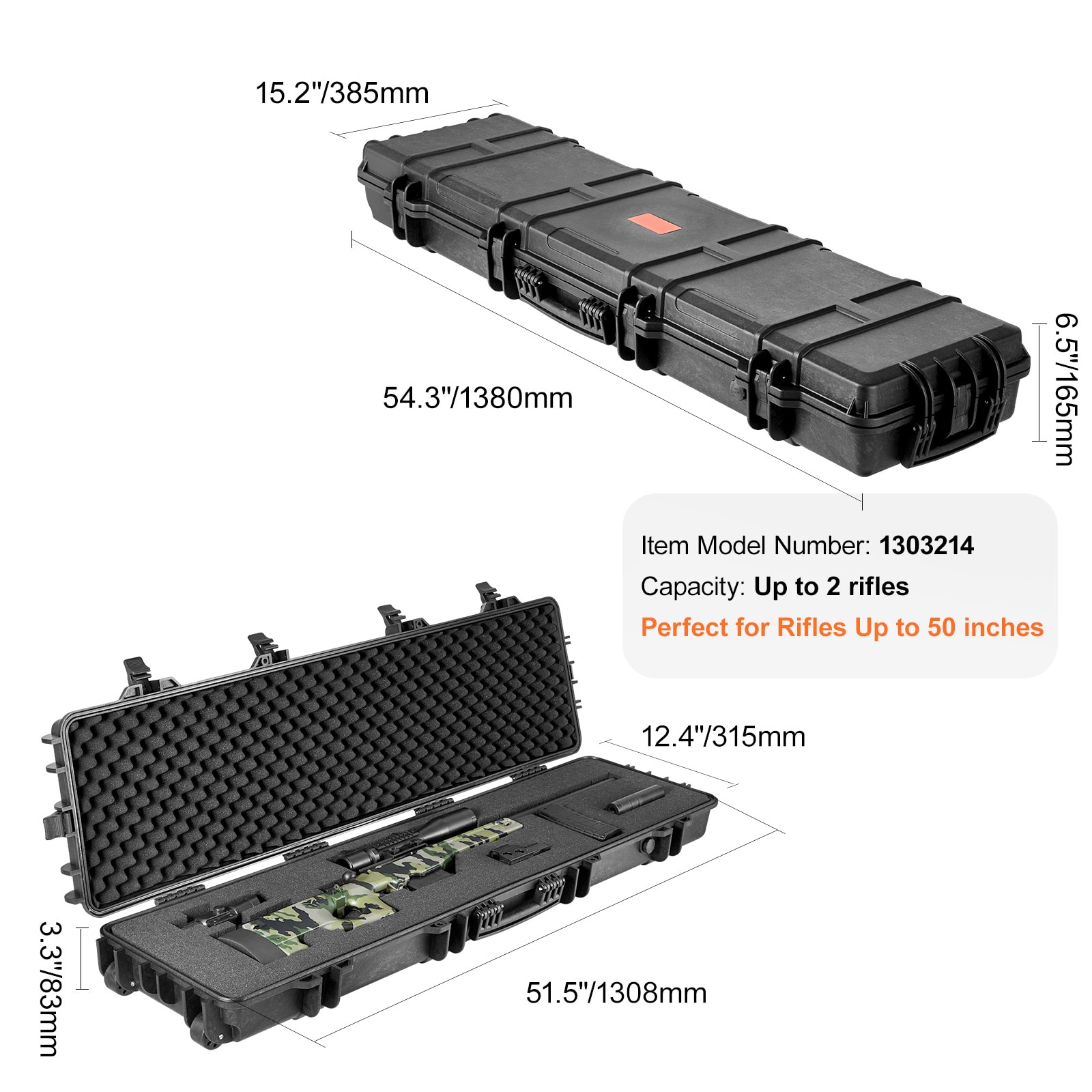 Tactical Hard Case Waterproof With Protective Foam And Wheels_voghion.com
